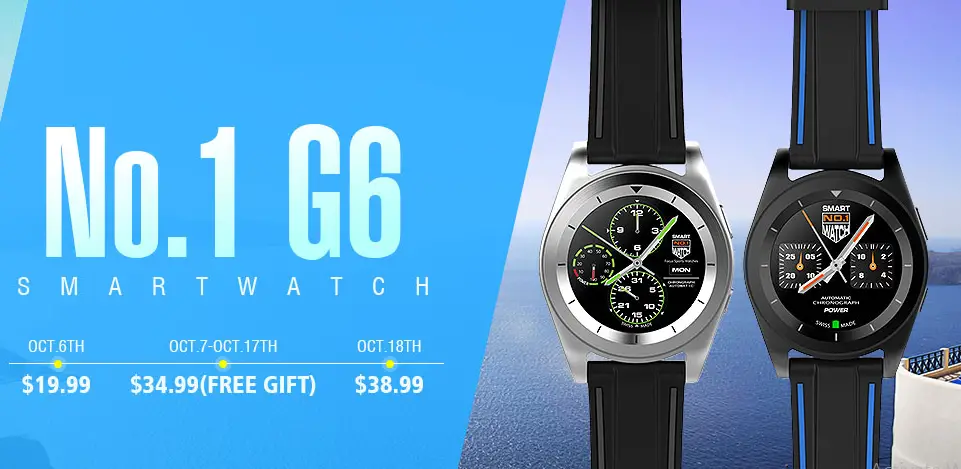 [Deal] NO.1 G6 Smartwatch – Only $19 at Geekbuying!