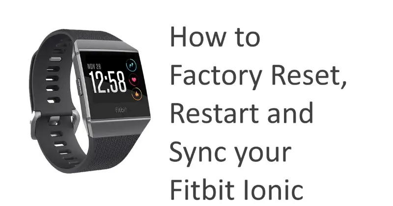 to Factory Reset, Restart, Restore Sync 