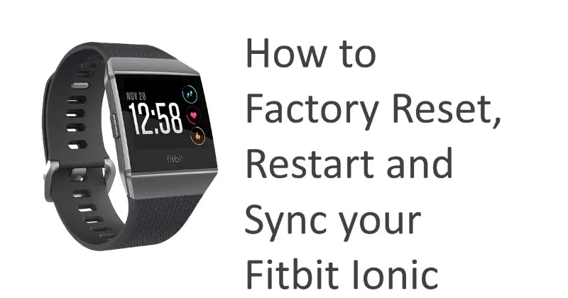 fitbit ionic reset