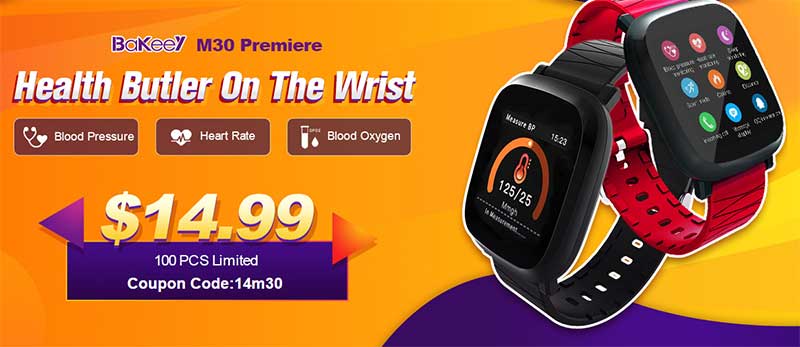 [Coupon Code] Bakeey M30 Smartwatch – PreOrder Starts
