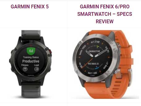 garmin fenix 5 specification
