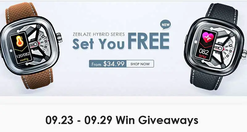 Zeblaze Hybrid 2 Smartwatch Promo- Win a Giveaway!