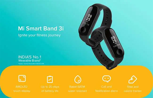 Xiaomi Mi band 3i Smartband – Cheap but No Heart Rate monitor