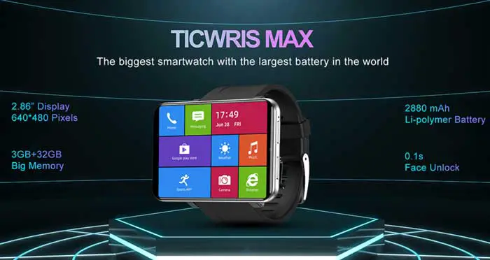 Ticwris Max 4G Smartwatch Phone 