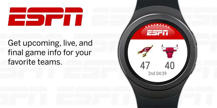 ESPN app for Galaxy Watch Active 2