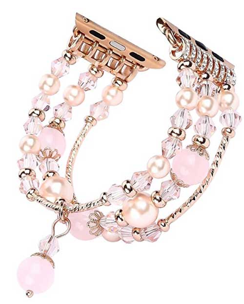 Faux Pearl Beads Apple Watch Strap