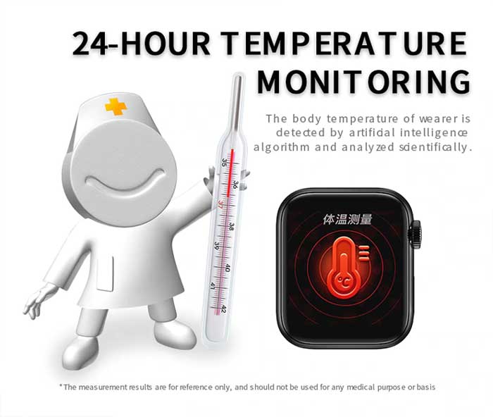 Smartwatch with thermometer