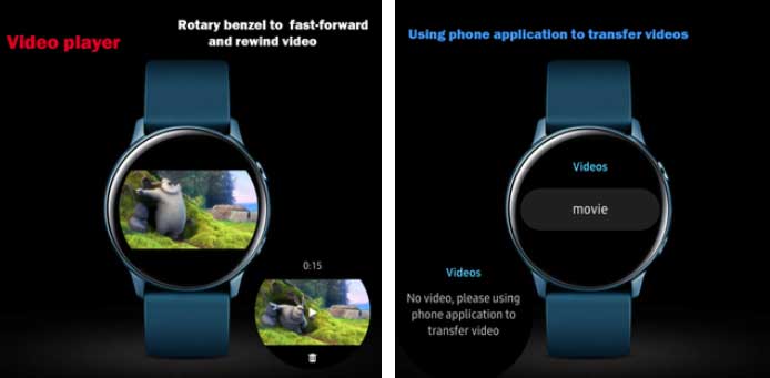 Video Player Pro for Galaxy Watch Active 2