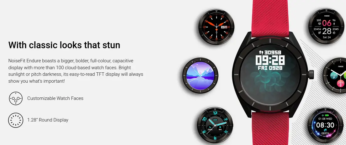 NoiseFit ENdure smartwatch display