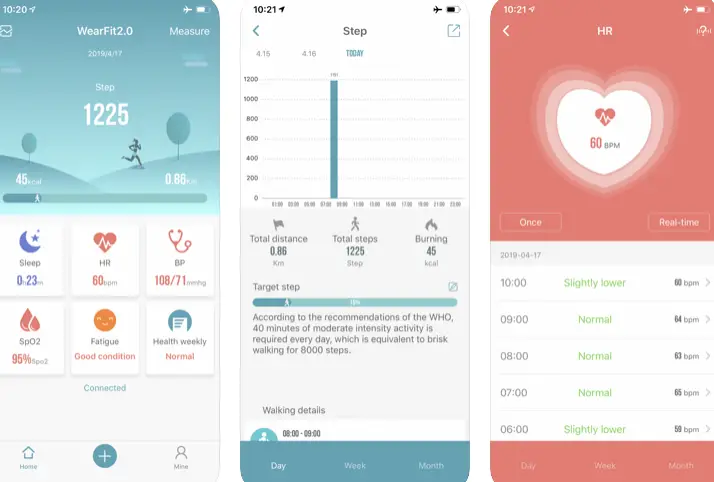 WearFit 2.0 app for iOS