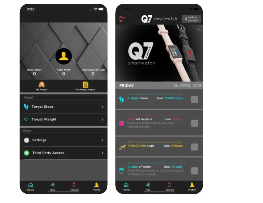 Q7 Sport smartwatch app