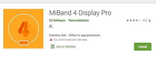 MiBand4 Display Pro by 2U Software