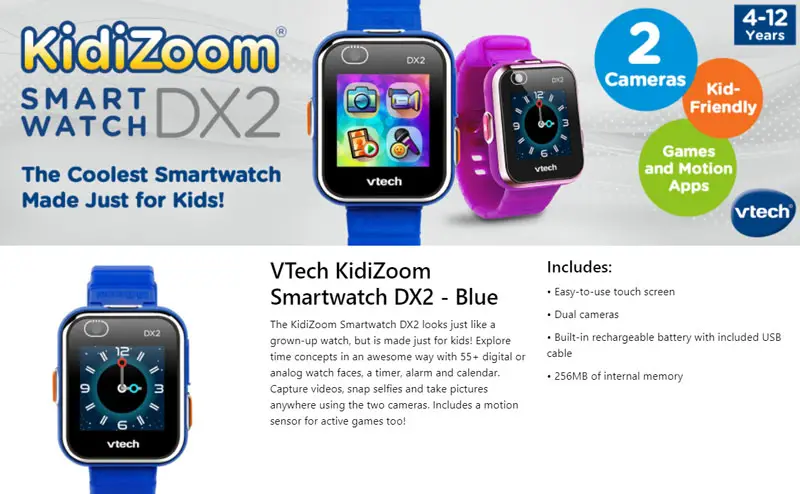 VTech-KidiZoom-DX2-Smartwatch-features