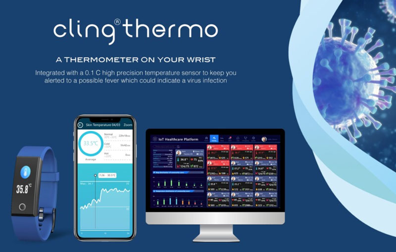 MedTech Smartwatch – Cling Thermo with Temperature Detection
