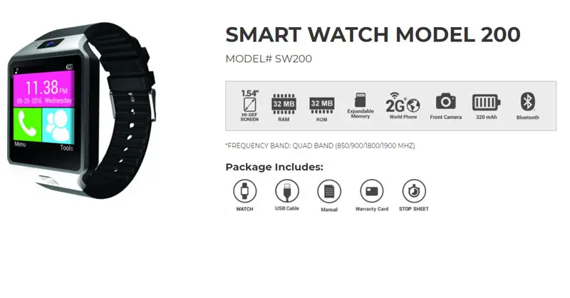 Slide-smartwatch-SW200-model-device