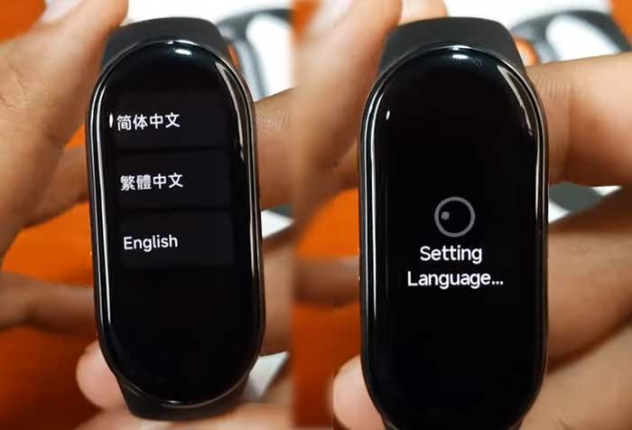 Xiaomi Mi Band 8 language settings