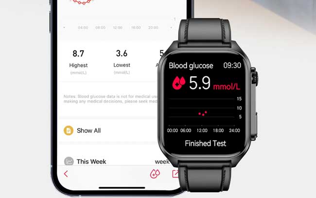 TK12 Smartwatch glucose monitoring function TK12 Smartwatch