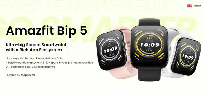 Amazfit BIP 5 Smartwatch