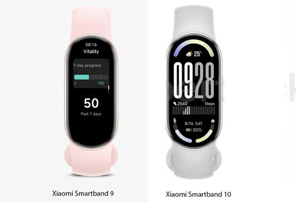 Xiaomi Smartband 9 VS Xiaomi Smartband 10